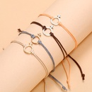 Korean simple alloy geometric couple multicolor braided rope braceletpicture6