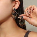 fashion oil drop flower pendant earrings ethnic style alloy earringspicture7