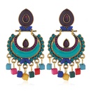 fashion oil drop flower pendant earrings ethnic style alloy earringspicture11