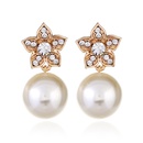 fashion inlaid pearl fivepointed star drop earrings wholesalepicture10