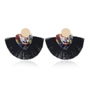 fashion simple heart shaped fanshaped tassel earrings wholesalepicture11