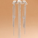 punk geometric hollow chain long tassel pin shaped drop earringspicture8