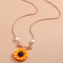 fashion cute sunflower pendant alloy necklacepicture8