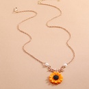 fashion cute sunflower pendant alloy necklacepicture9