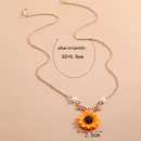 fashion cute sunflower pendant alloy necklacepicture10