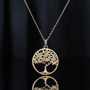 copper plated 18K gold tree pendant necklace microset zircon jewelry womenpicture8