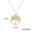 copper plated 18K gold tree pendant necklace microset zircon jewelry womenpicture9