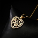 new heart shaped tree of life pendant copper plated 18K gold necklacepicture8