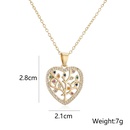 new heart shaped tree of life pendant copper plated 18K gold necklacepicture9