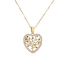 new heart shaped tree of life pendant copper plated 18K gold necklacepicture10