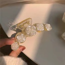 Camellia clip Korean new milk white hairpin simple large clippicture10
