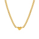 fashion heartshaped pendant necklace titanium steel 18K gold necklacepicture9