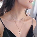 fashion specialshaped water drop necklace pearl alloy doublelayer necklacepicture10