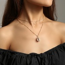 fashion multilayer necklace goldplated shell pendant alloy necklacepicture7