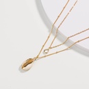 fashion multilayer necklace goldplated shell pendant alloy necklacepicture8