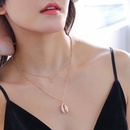 fashion multilayer necklace goldplated shell pendant alloy necklacepicture9