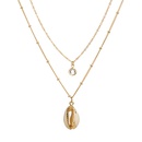 fashion multilayer necklace goldplated shell pendant alloy necklacepicture11
