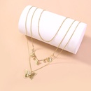 fashion butterfly pendant multilayered necklace alloy collarbone chainpicture8