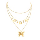 fashion butterfly pendant multilayered necklace alloy collarbone chainpicture11