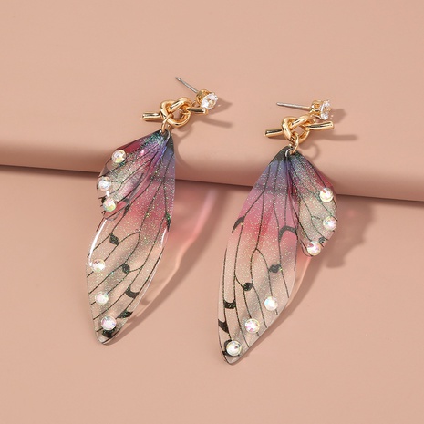 simple retro style exquisite ladies earrings colorful butterfly symmetrical earrings  NHDB656598's discount tags