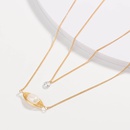 fashion multilayer necklace freshwater pearl pendant alloy necklacepicture8