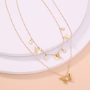 simple fashion butterfly star multilayer alloy necklacepicture9