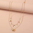 simple fashion butterfly star multilayer alloy necklacepicture10