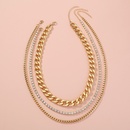 fashion hiphop simple multilayer necklace alloy clavicle chainpicture8