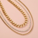 fashion hiphop simple multilayer necklace alloy clavicle chainpicture10