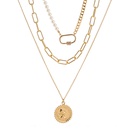 retro fashion necklace creative pearl multilayer alloy necklacepicture11