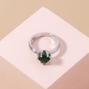 fashion emerald green gemstone copper ring simple microset zircon ringpicture10