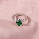 fashion emerald green gemstone copper ring simple microset zircon ringpicture11