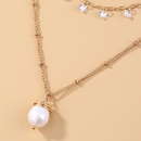 fashion necklace letter A pearl threelayer simple alloy necklacepicture10