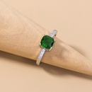 creative geometric green gemstone ring simple copper ring wholesalepicture9