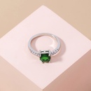 creative geometric green gemstone ring simple copper ring wholesalepicture10