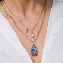 fashion freshwater pearl multilayer abalone shell alloy necklacepicture7