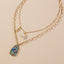 fashion freshwater pearl multilayer abalone shell alloy necklacepicture9
