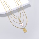 fashion butterfly snake zircon pendant multilayer alloy necklacepicture8