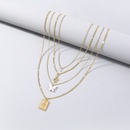 fashion butterfly snake zircon pendant multilayer alloy necklacepicture9