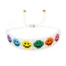 Niche bohemian spring and summer new colorful smiley face beads woven braceletpicture11