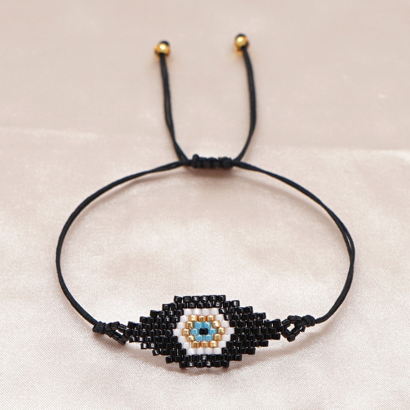 new ethnic miyuki glass beads handwoven Turkish devils eye bracelet