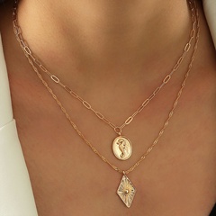 Fashion Necklace Seahorse Star Pendant Alloy Double-layer Necklace
