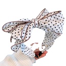 vintage contrast color cream polka dots threedimensional bow headband wholesalepicture11