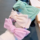 simple solid color waffle doublelayer threedimensional bow headband jewelrypicture9