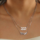 Fashion Necklace Lucky Numbers Simple Alloy Doublelayer Necklacepicture8