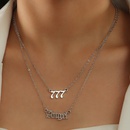 Fashion Necklace Lucky Numbers Simple Alloy Doublelayer Necklacepicture9