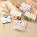 Fashion Acetate Set 5 Pairs Resin Inlaid Pearl Color Earrings Wholesalepicture7