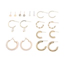retro simple geometric full pearl cardboard earrings set wholesalepicture11