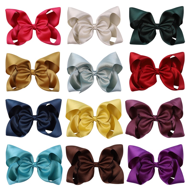 new 6 inch bubble flower hairpin fashion simple 12 color bow hairpin