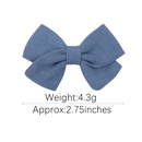childrens hair accessories simple bow ponytail clip solid color fabric hair clippicture8